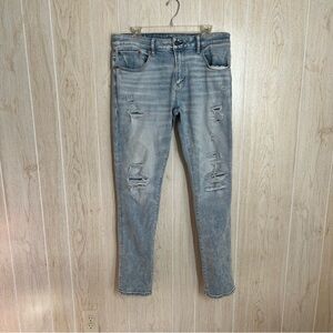 𝅺American Eagle Men's Athletic Skinny Fit Jeans Airflex + Temp Tech Distressed